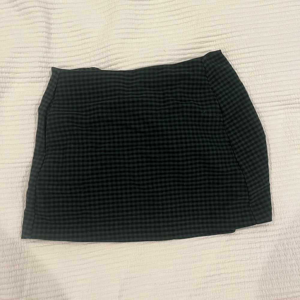 Urban Outfitters Green and Black Gingham Skirt